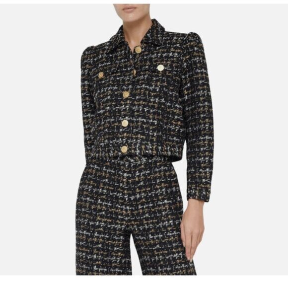 L'Agence Kasey Metallic Tweed Blazer - Picture 2 of 3